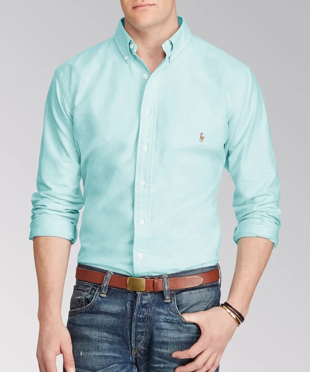 Polo Ralph Lauren Long-Sleeve Oxford Button Down Aegean Shirt Men’s 3XB Big $140